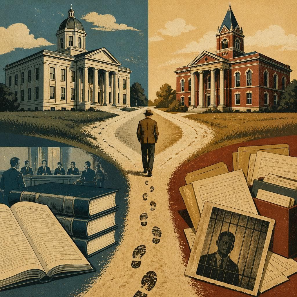 Cover art for Two Courthouses, One Trail of Judgment