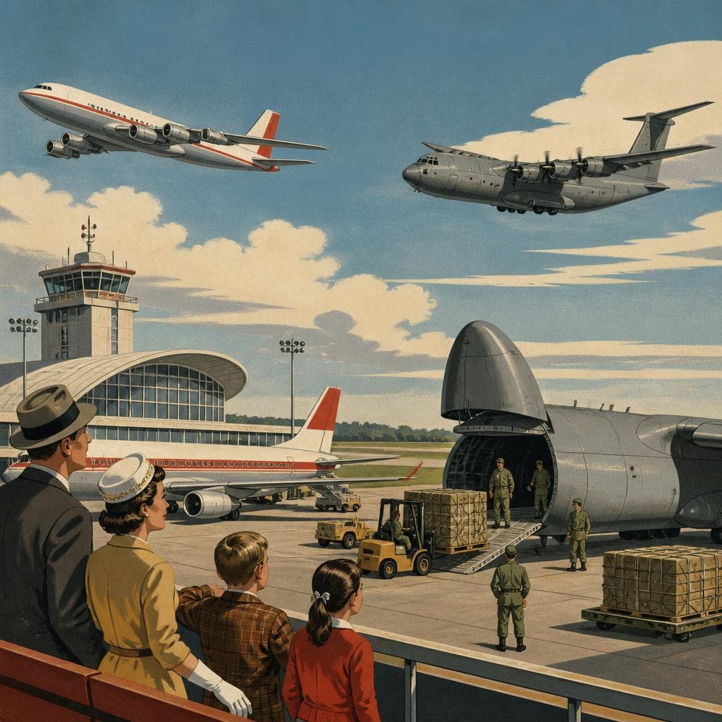Cover art for Where Airliners and Airlifters Share the Same Sky
