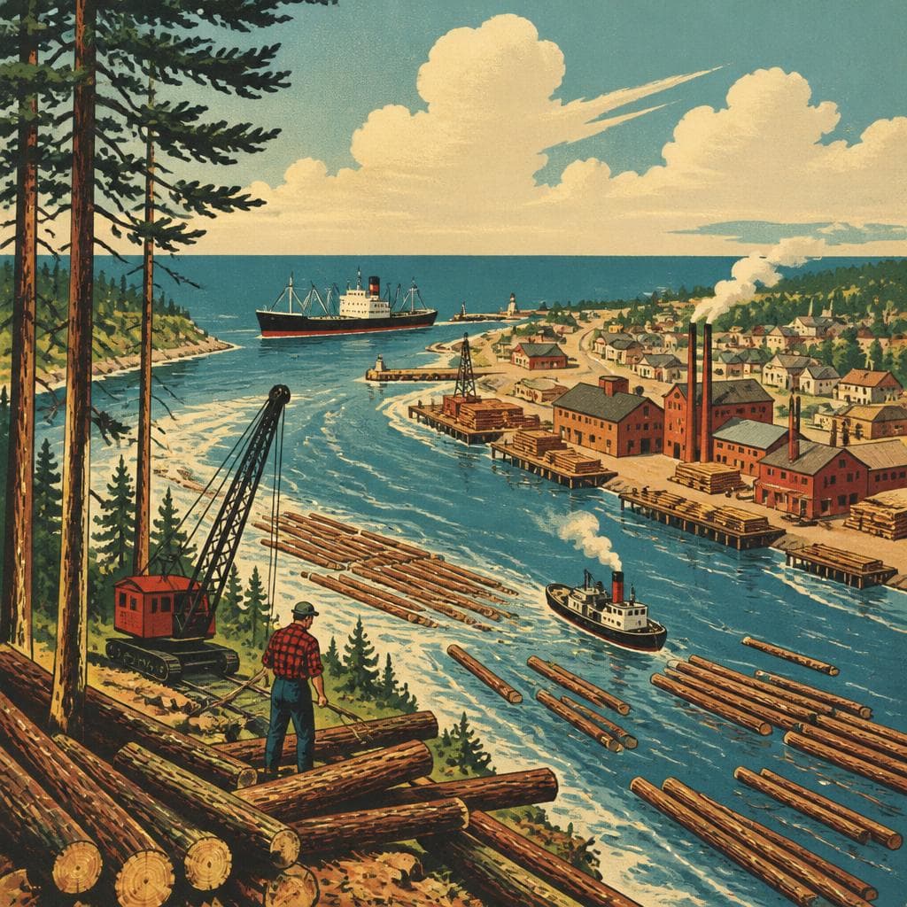 Cover art for Where the River Turned Pine Into a City