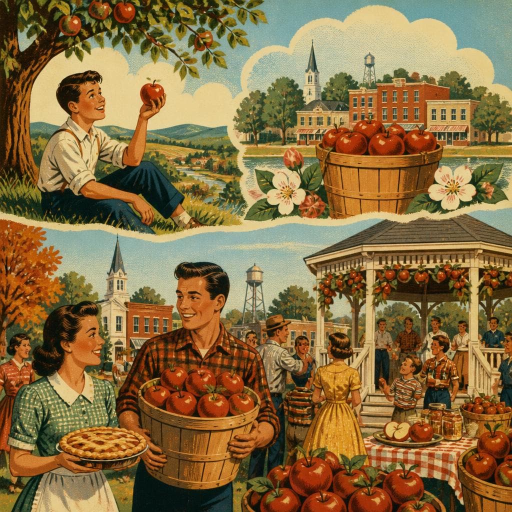 Cover art for The Apple That Taught a Town to Celebrate