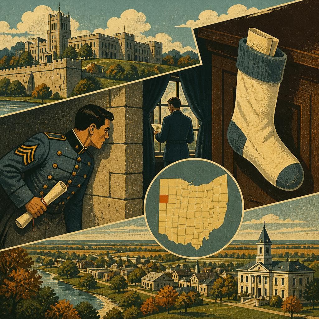 Cover art for The Spy, the Stocking, and Van Wert’s Name