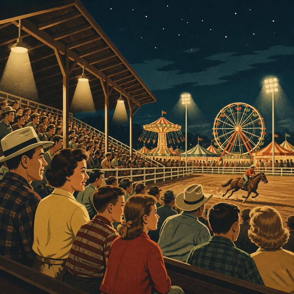 Cover art for Where the Fair Saves the Night for the Grandstand