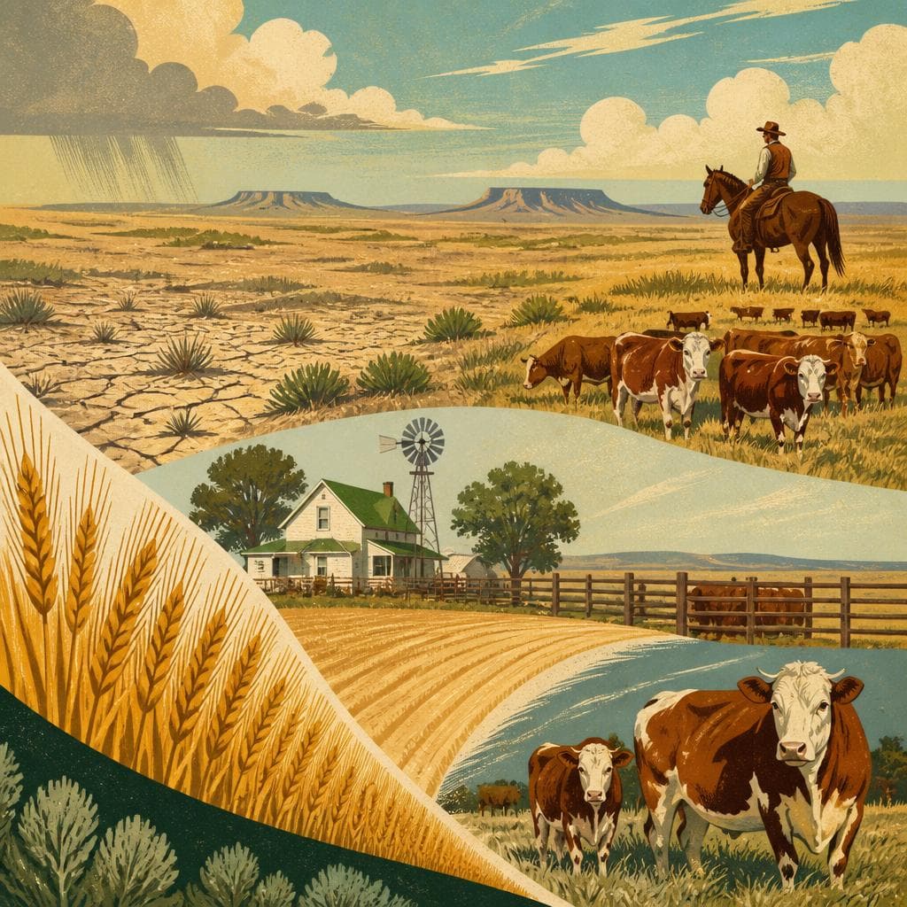 Cover art for Where Rain Was Scarce, Wheat and Cattle Took Root