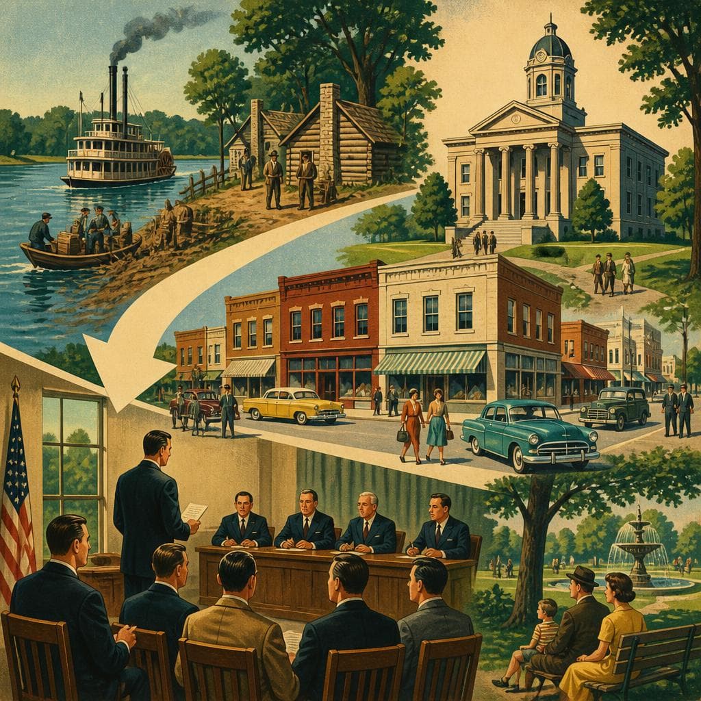Cover art for Where the River Town Became the County’s Center