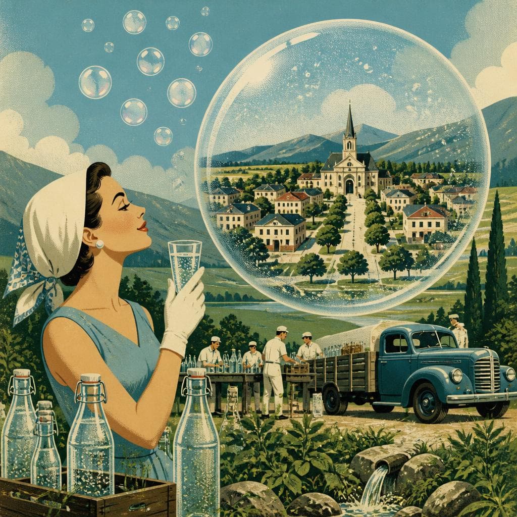 Cover art for The Town That Traveled by Bubble