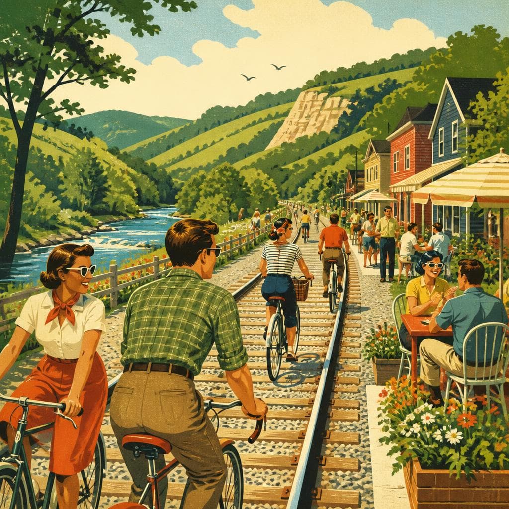 Cover art for Where the Railroad Kept Going on Bicycles