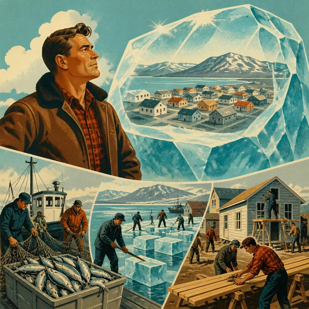 Cover art for The Man Who Saw a Town in Glacier Ice