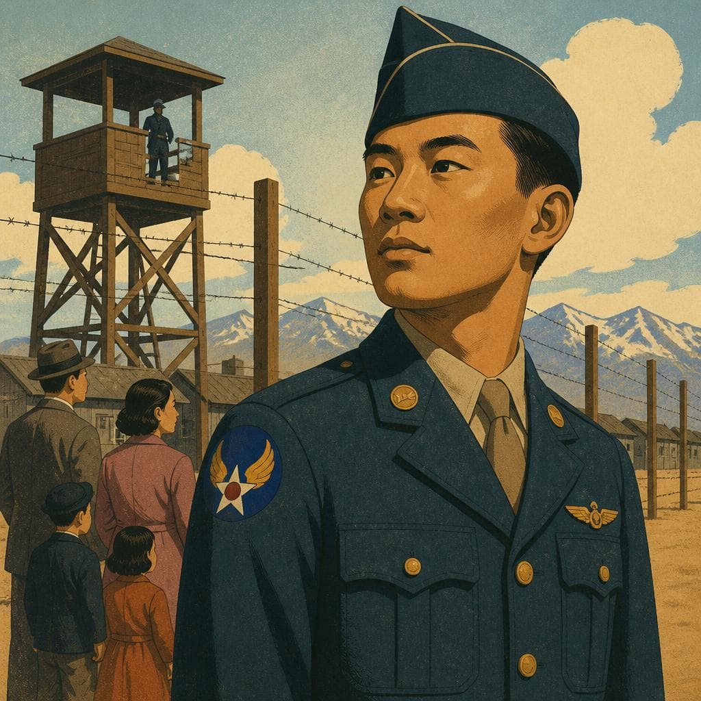 Cover art for Amache, and the Airman You Don’t Expect