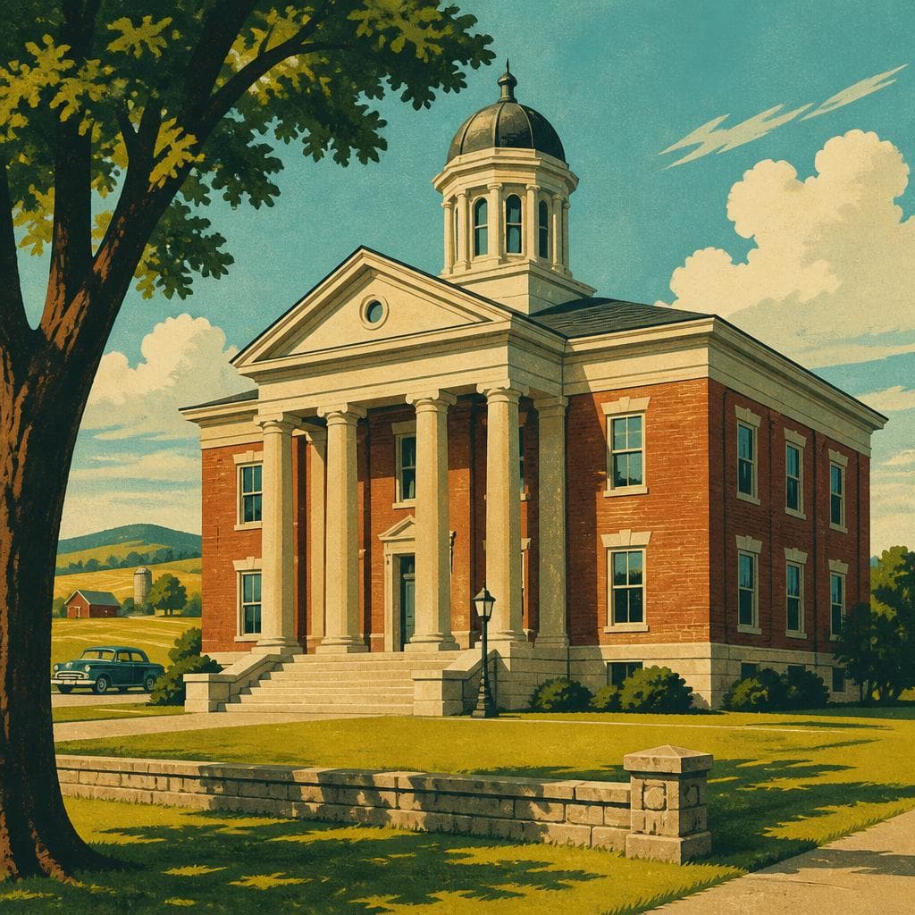 Cover art for Where Justice Put On Brick and Columns