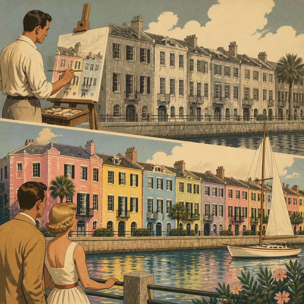 Cover art for How Rainbow Row Found Its Colors