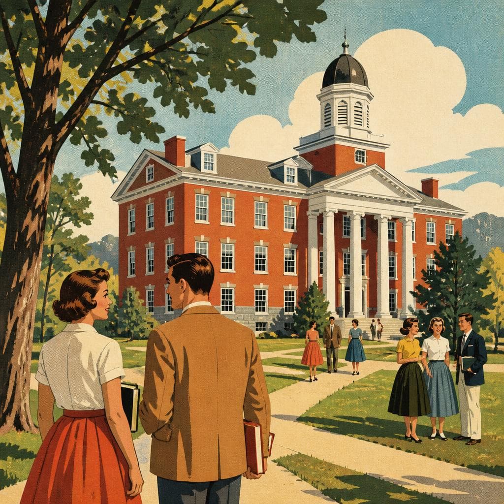 Cover art for The Building That Gave a Campus Its Face