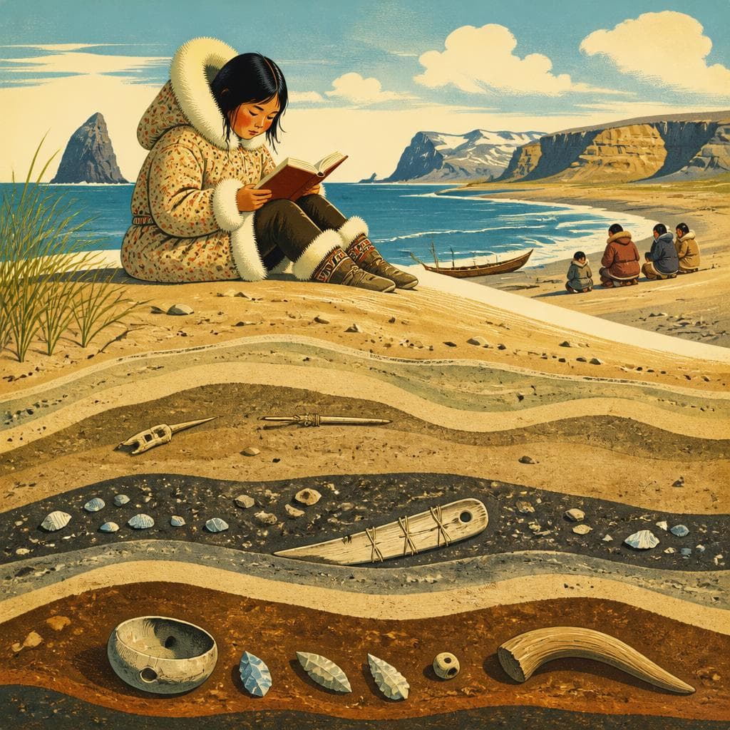 Cover art for Reading Time in the Sand at Cape Krusenstern