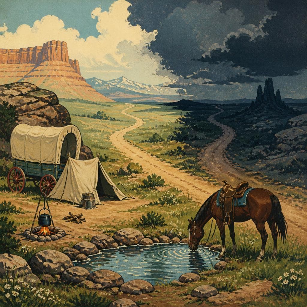 Cover art for Where the Trail Paused and Turned Dark