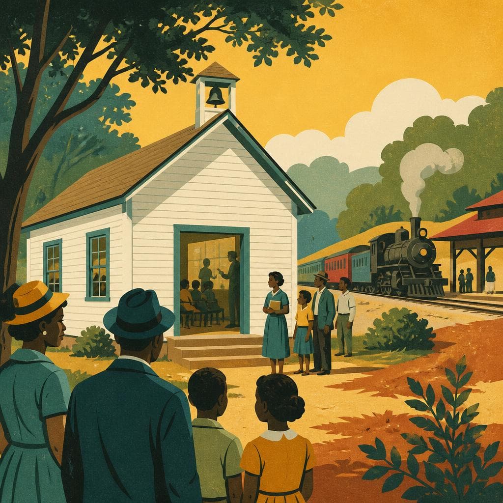 Cover art for The Schoolhouse That Kept Lyles Station in View