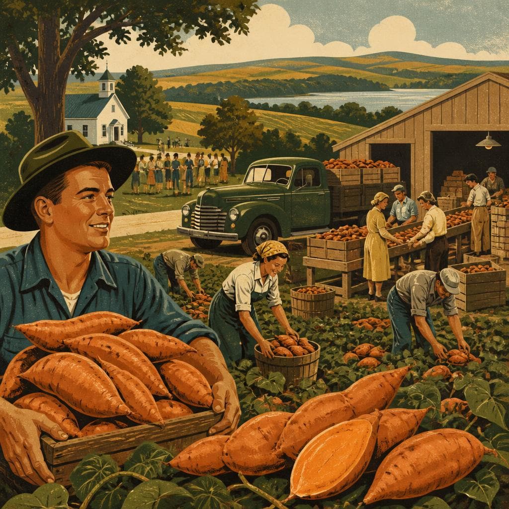 Cover art for Where Sweet Potatoes Put Golden on the Map