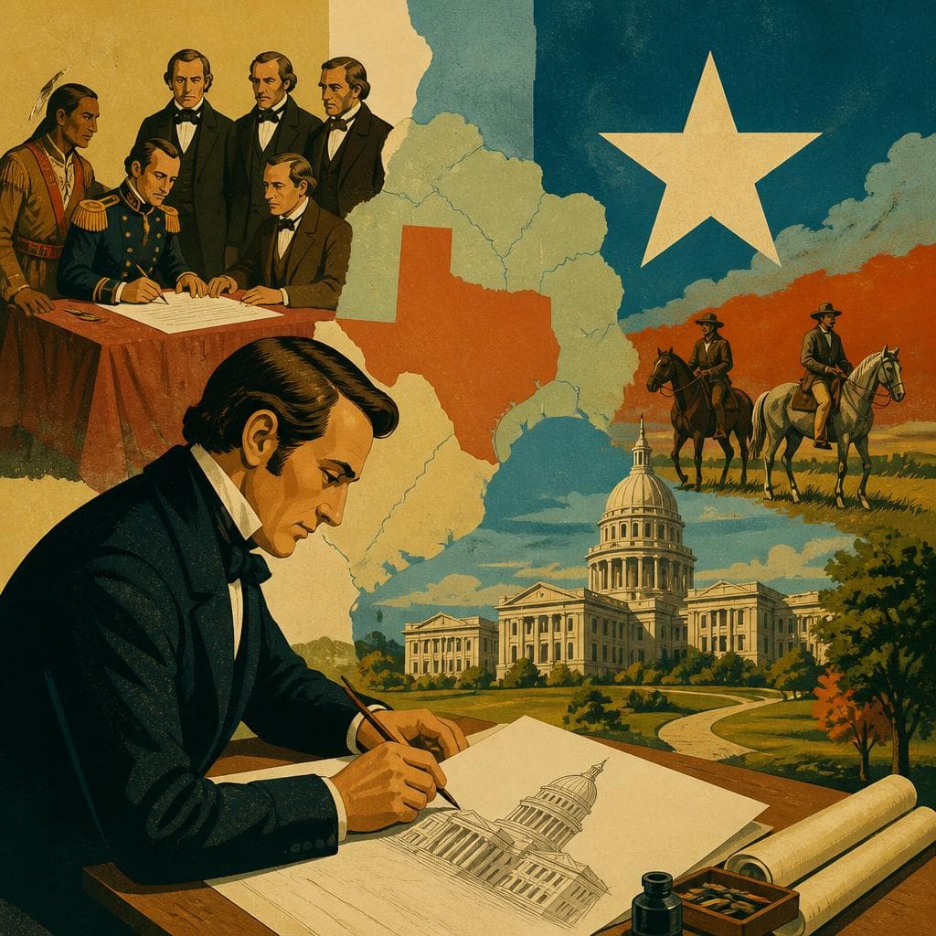 Cover art for The Man Who Helped Draw Texas Into Being