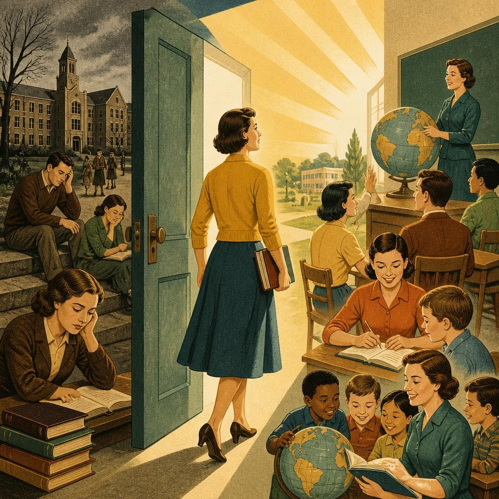 Cover art for The School That Opened the Door