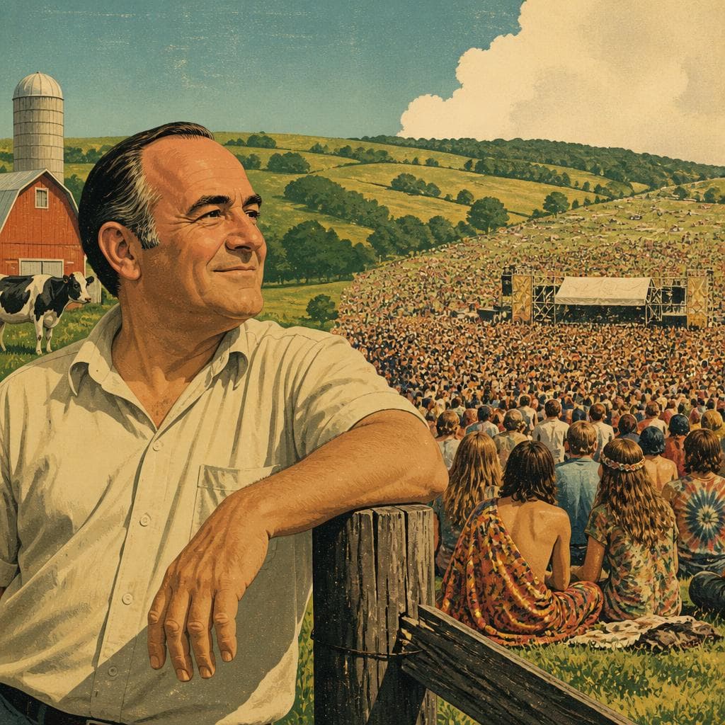 Cover art for The Farmer Who Made Woodstock Possible