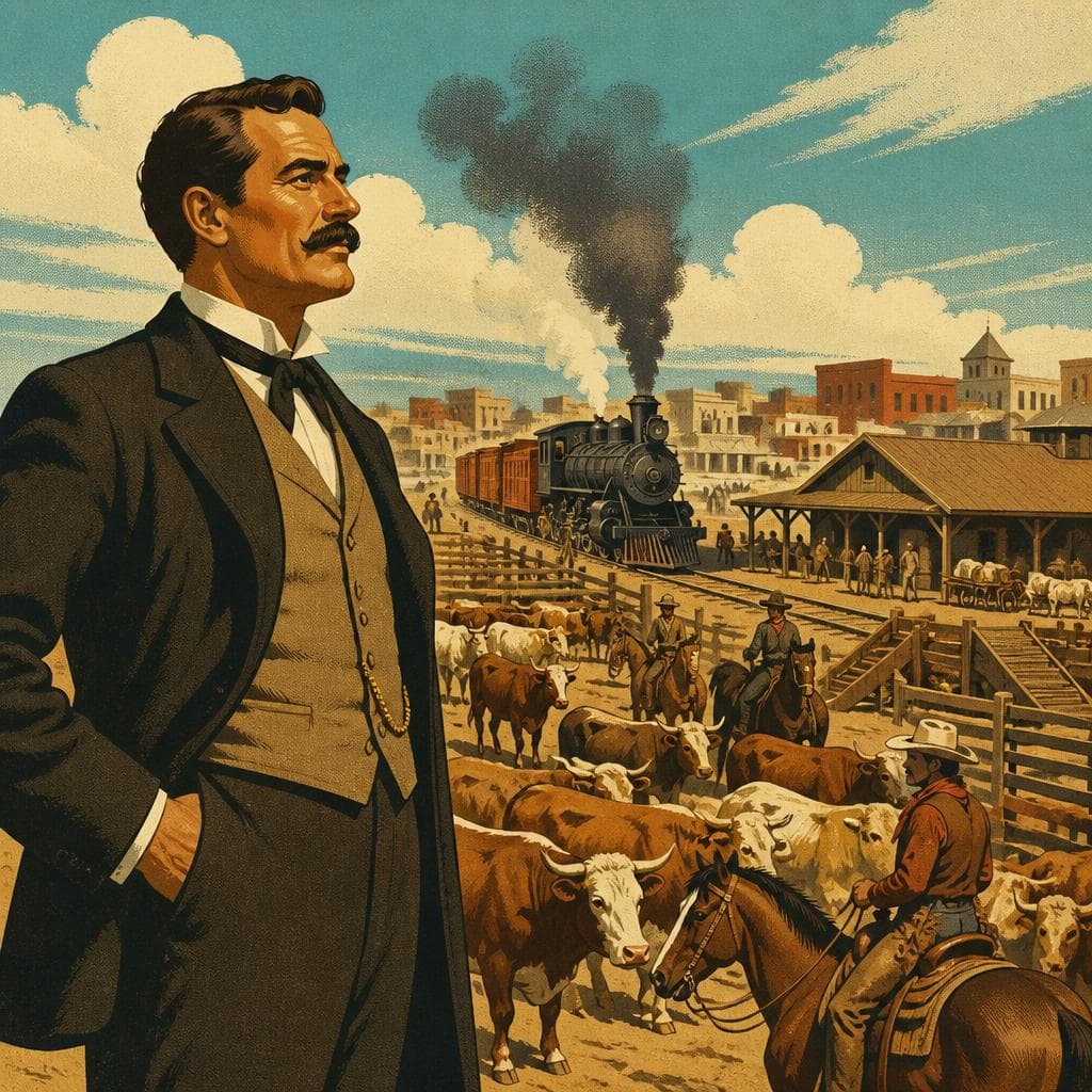 Cover art for How Joseph McCoy Made Abilene a Cow Town