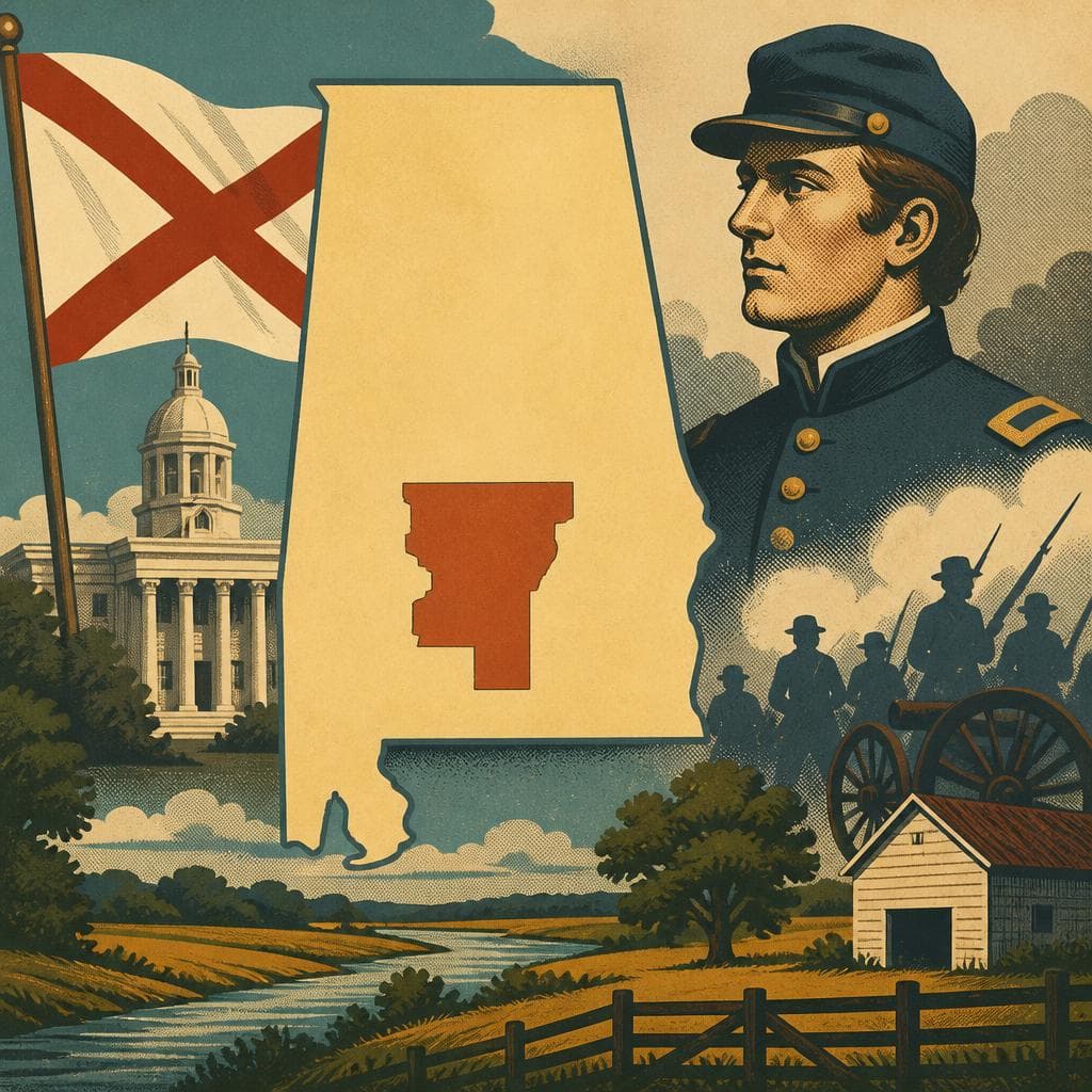 Cover art for A County Born at Statehood, Named for War
