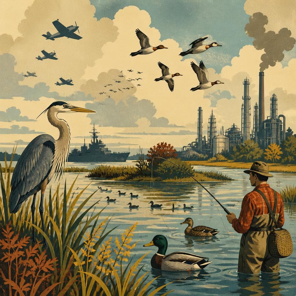 Cover art for Where Birds, Anglers, and Industry Meet