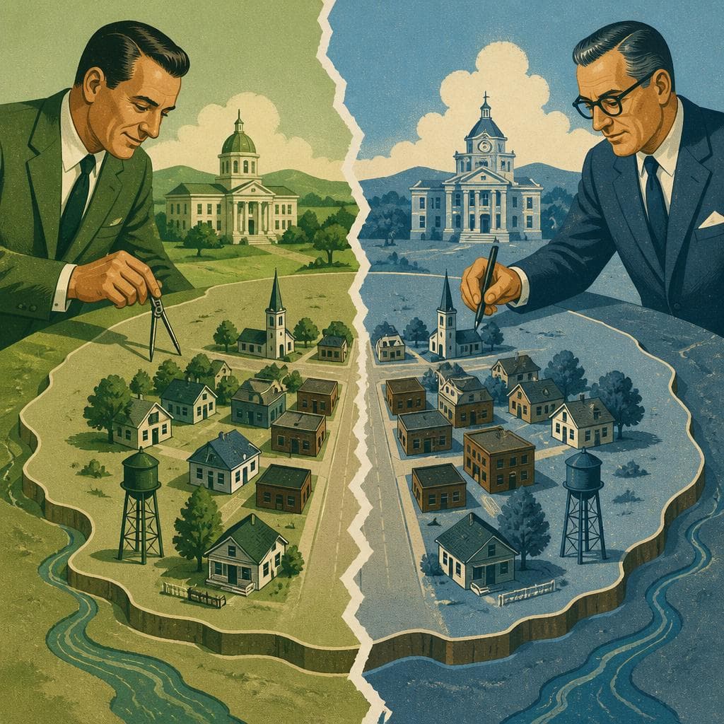 Cover art for One Town, Two Counties