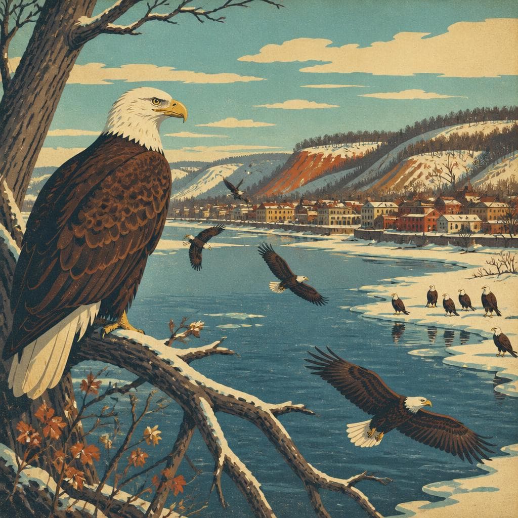 Cover art for Where the River Stays Open, Eagles Gather