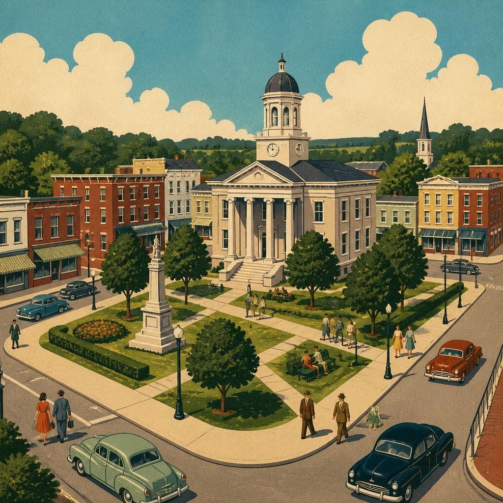 Cover art for Around the Square, a Town Keeps Its Shape