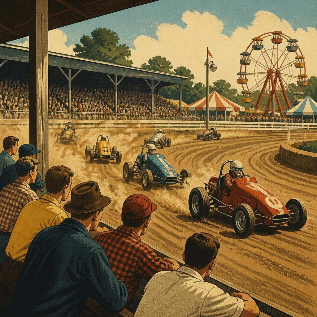 Cover art for Where Fairgrounds Dust Became Sprint-Car Lore