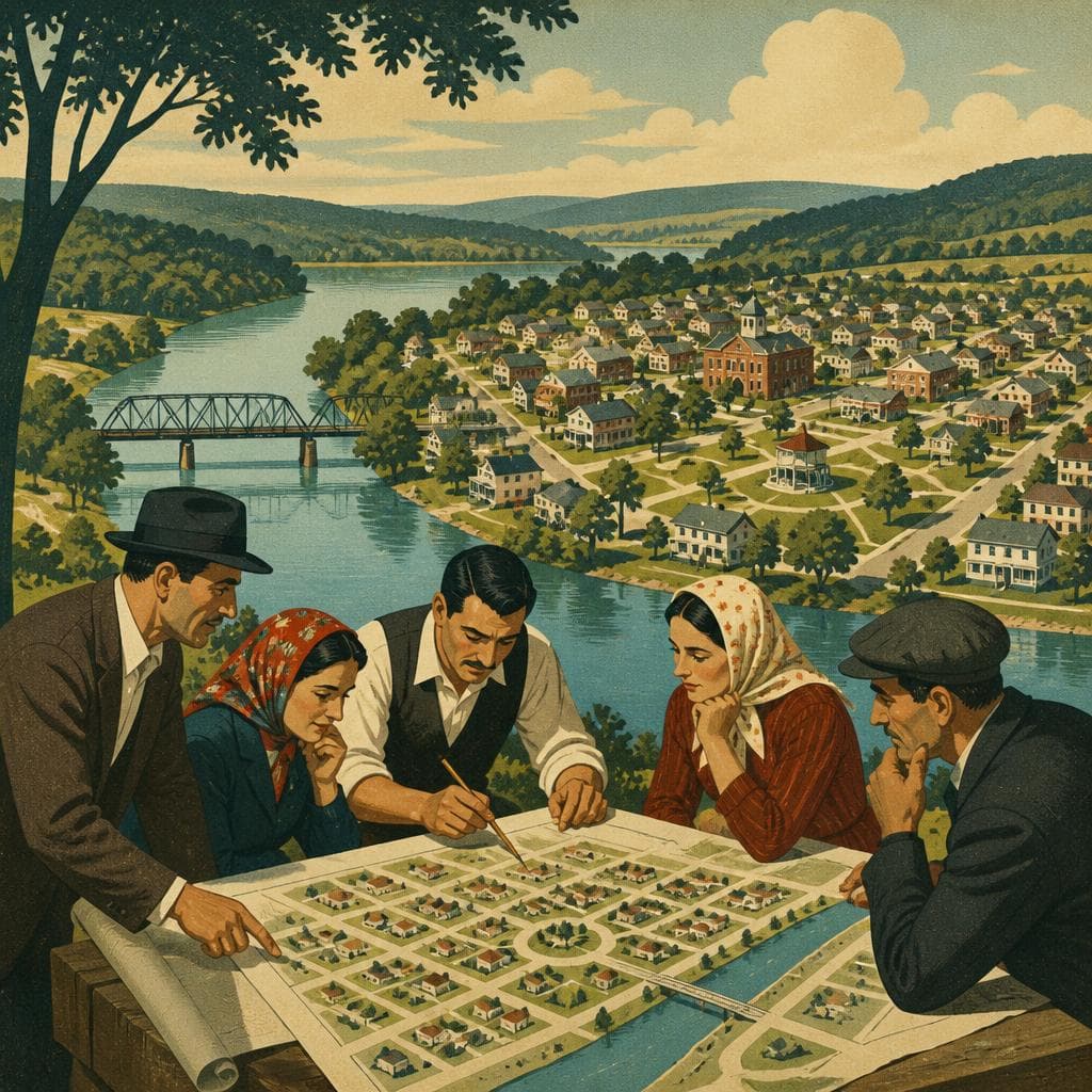 Cover art for A River Town Drawn Before It Grew