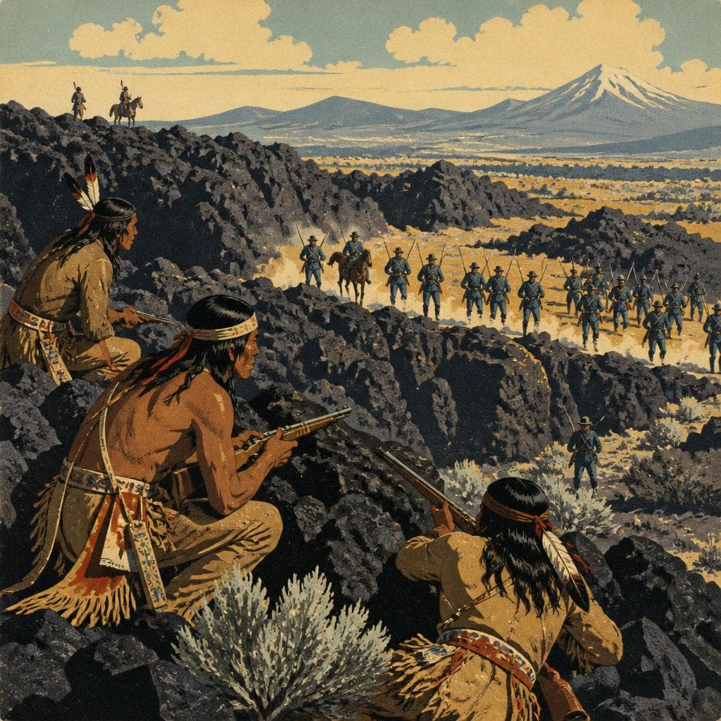 Cover art for In the Lava Beds, a Small War Turned Historic