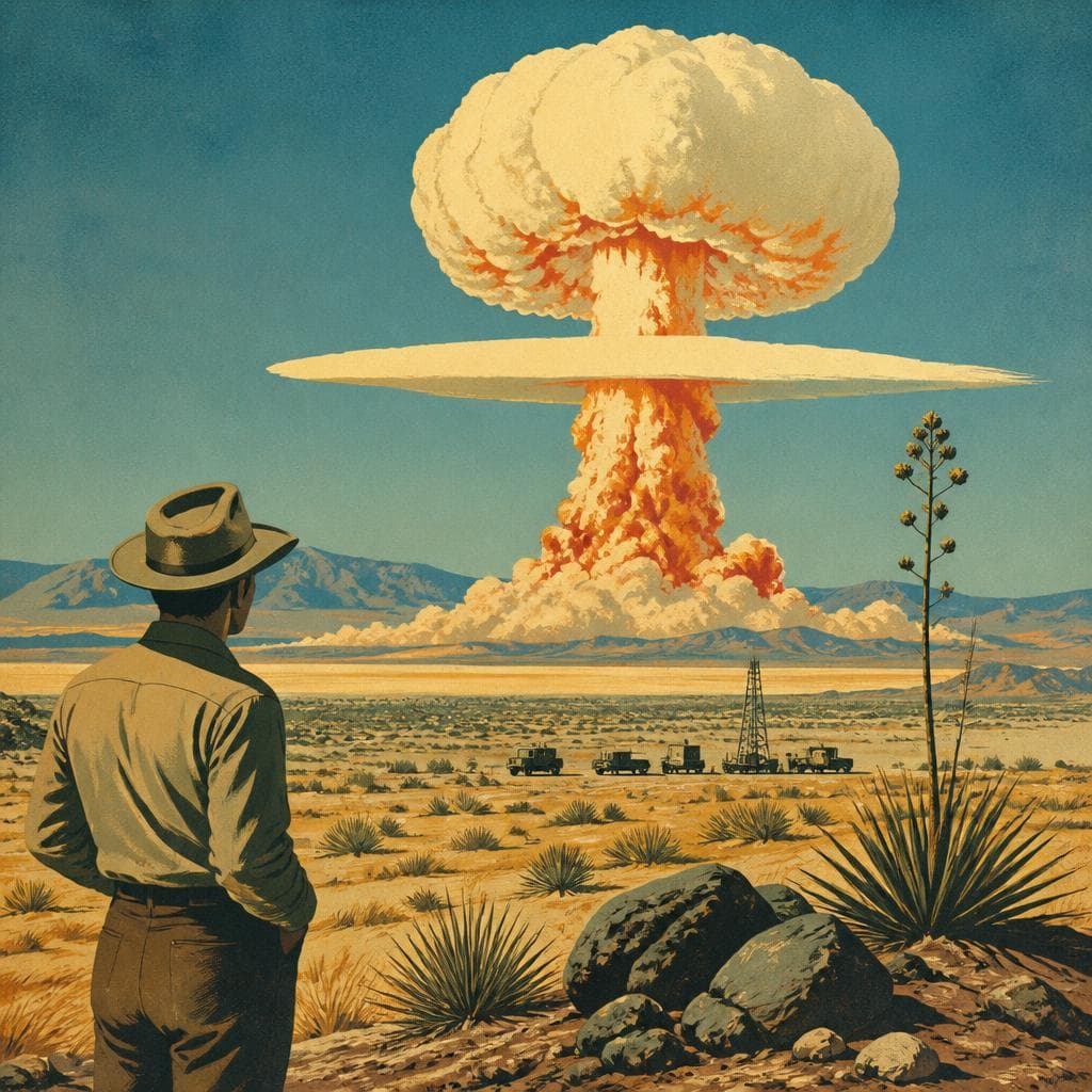 Cover art for Where the Desert Learned the Atomic Age