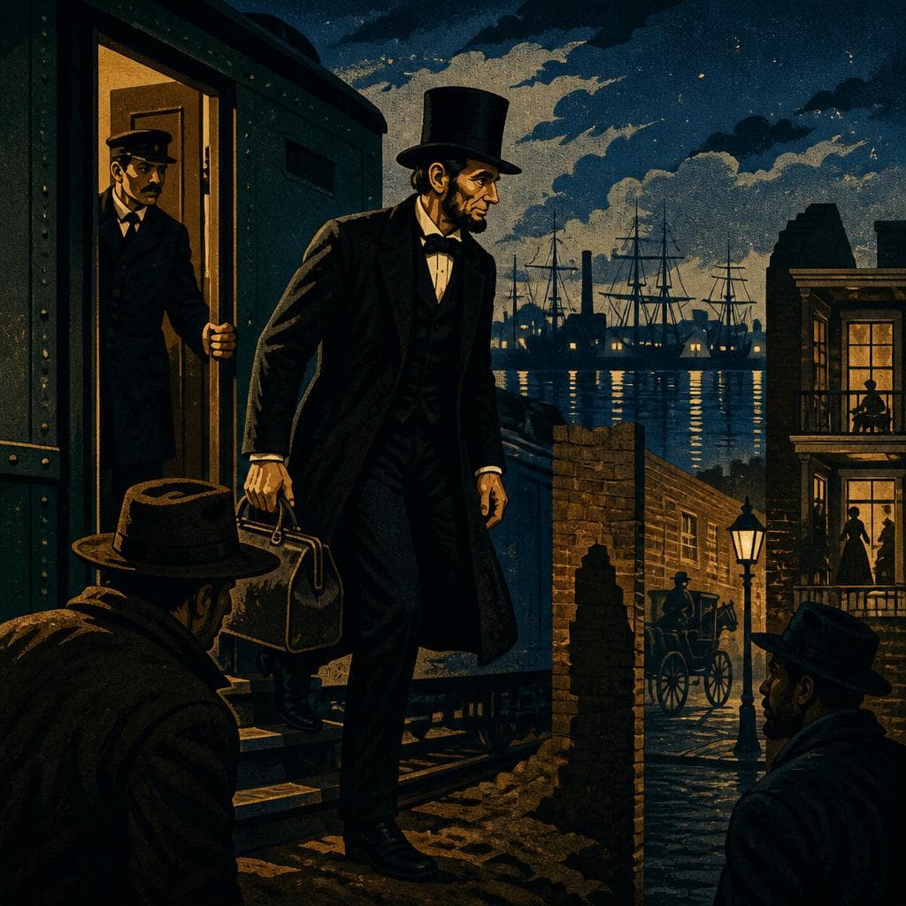 Cover art for The Night Lincoln Slipped Through Baltimore