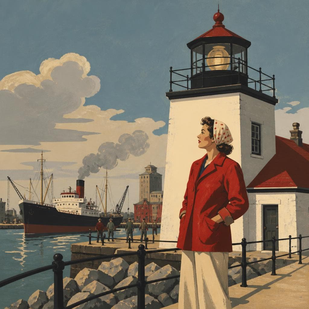 Cover art for The Woman at Ashtabula’s Harbor Light