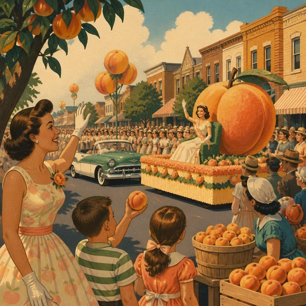 Cover art for When Peaches Become a Town’s Main Street Ritual
