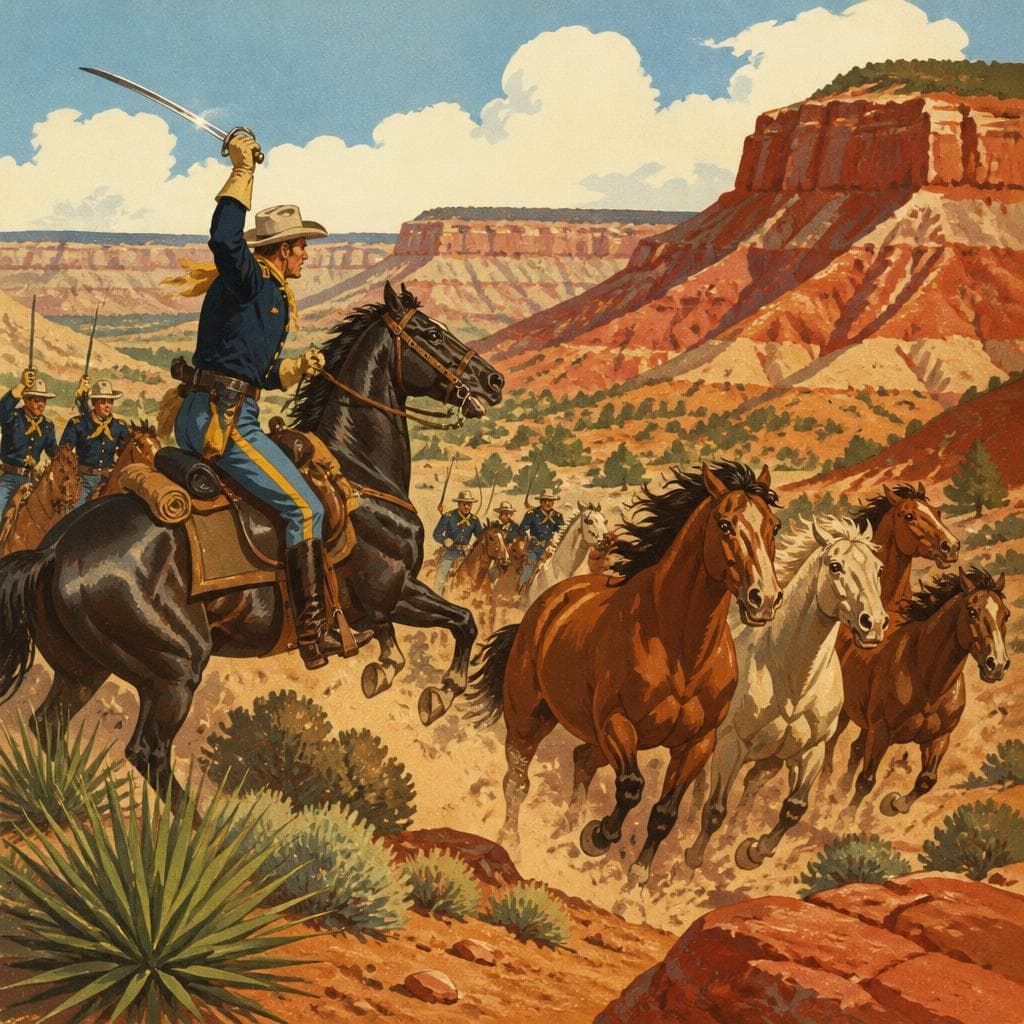 Cover art for The Horses in Palo Duro Canyon