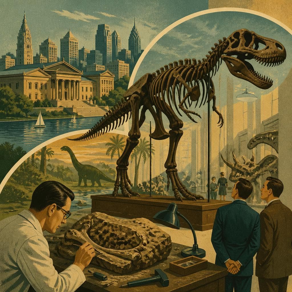 Cover art for When Dinosaurs Taught Philadelphia to Look Back