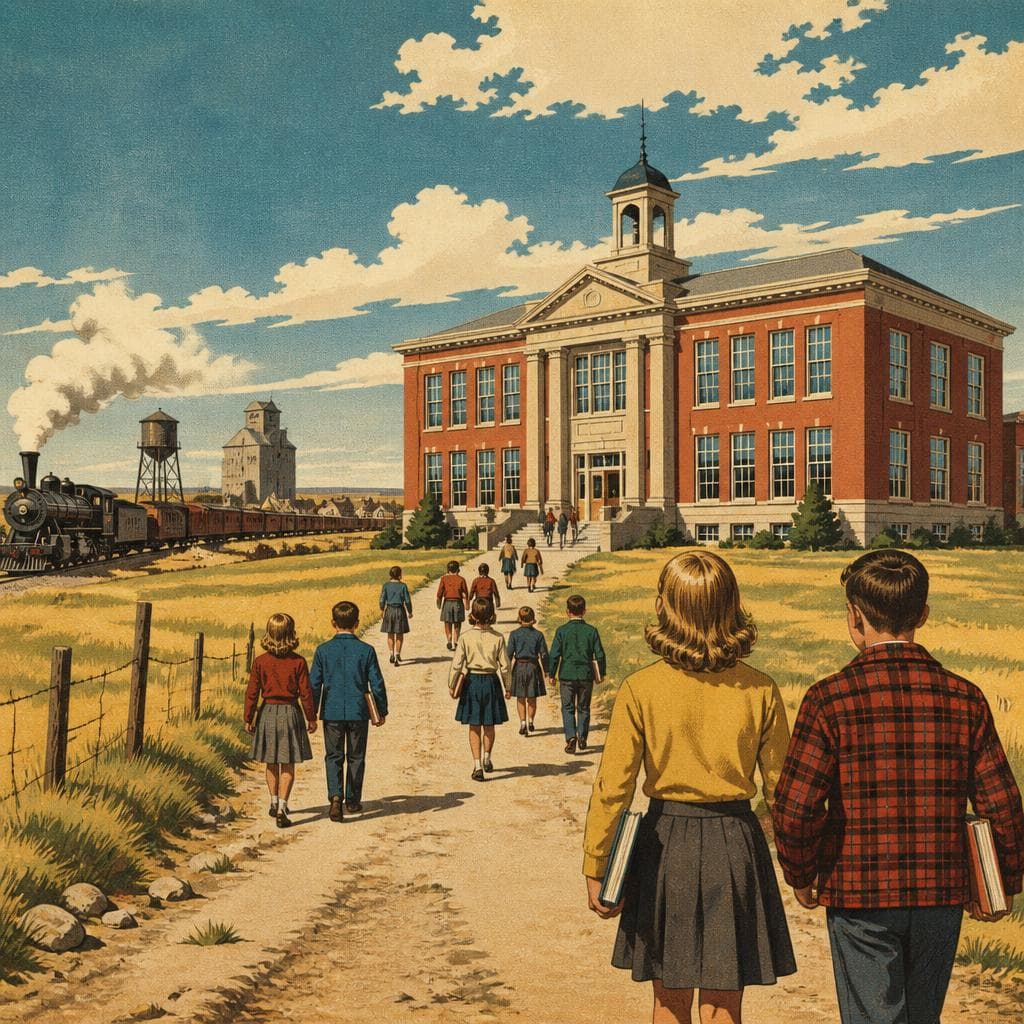 Cover art for A Big Schoolhouse at the Edge of North Dakota