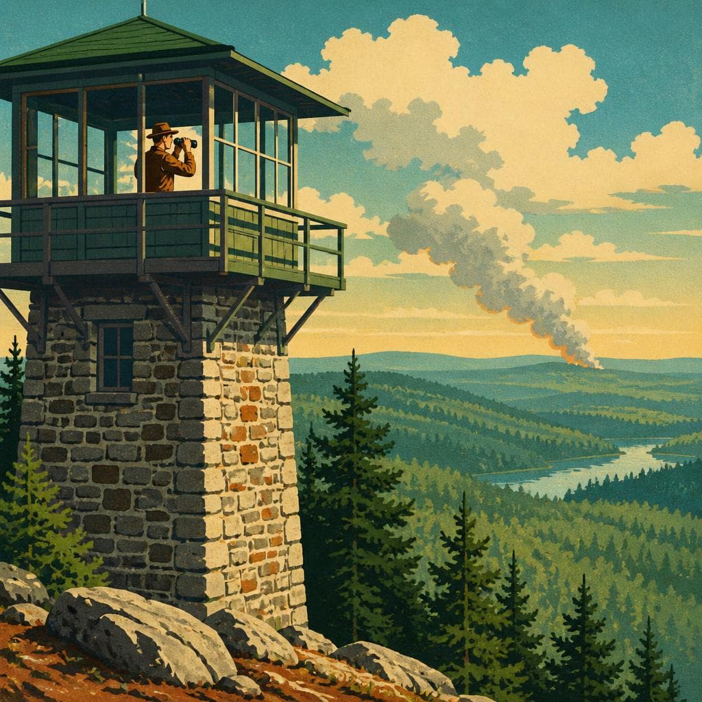 Cover art for Above the Pines, Watching for Smoke