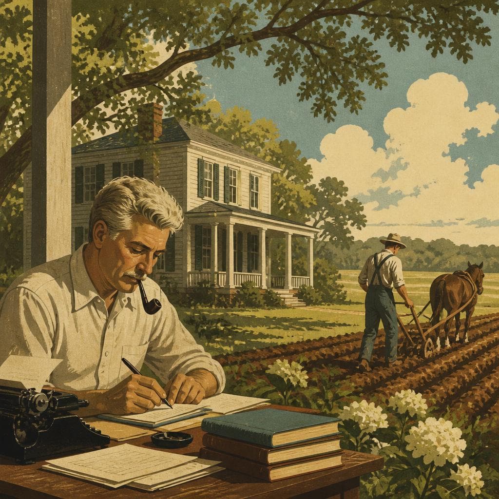 Cover art for Where Faulkner Wrote, and Worked the Land