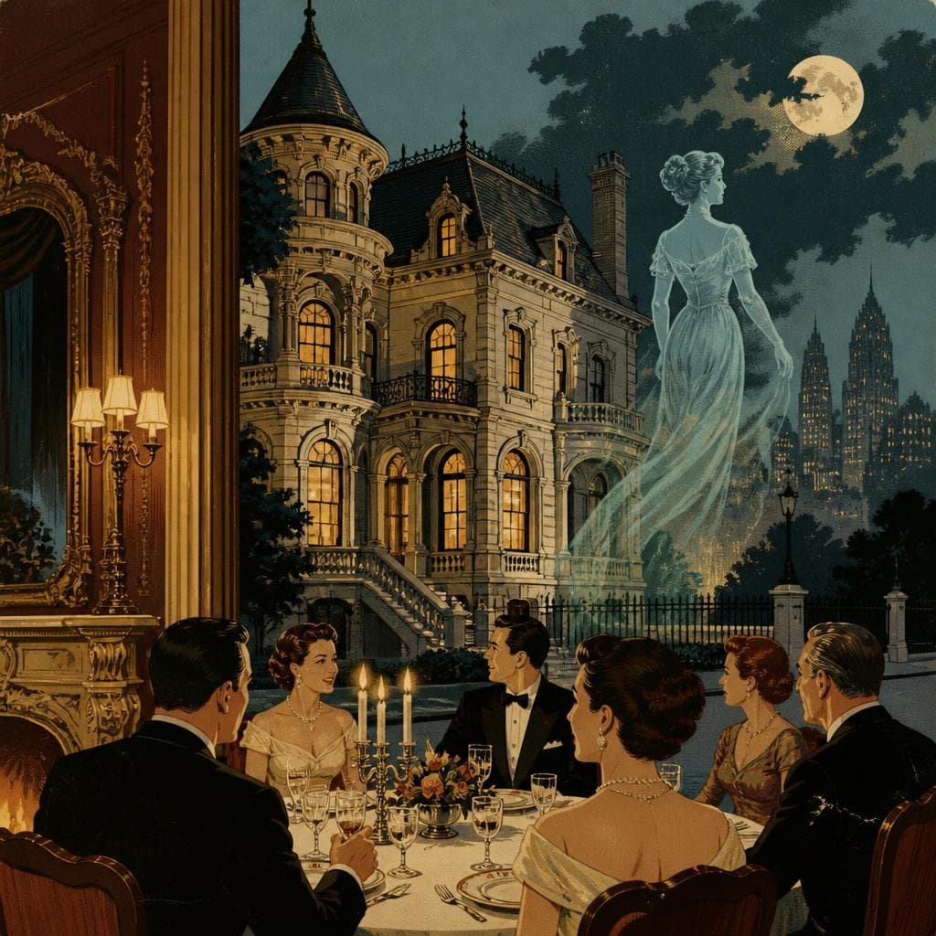 Cover art for Where Dinner Shares the House With a Ghost Story