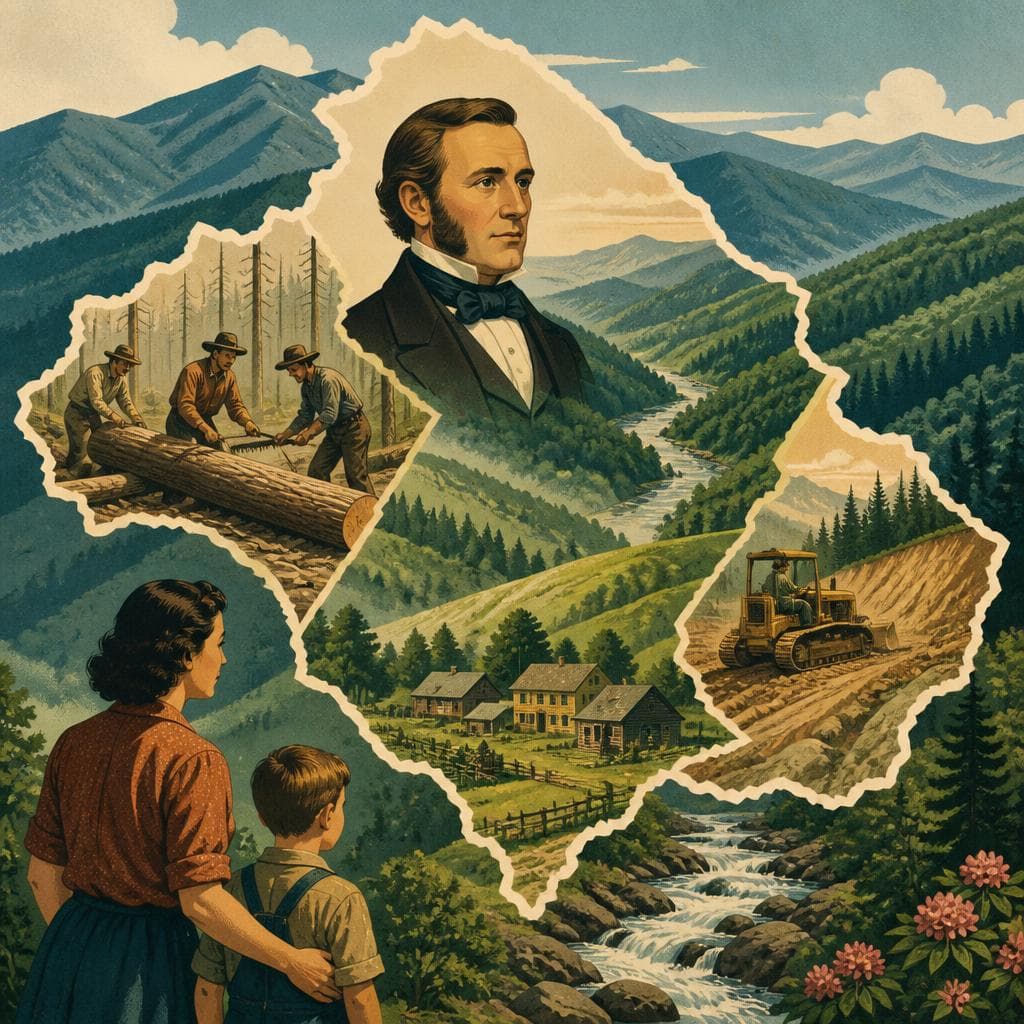 Cover art for A County Drawn from Mountains and Memory