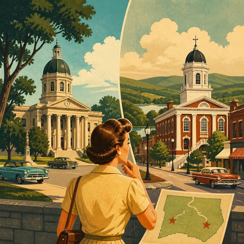 Cover art for One County, Two Courthouse Towns