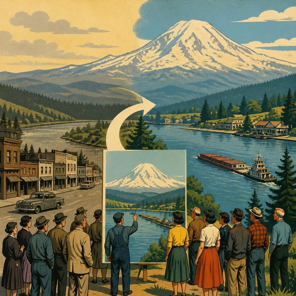 Cover art for The Mountain That Renamed a River Town