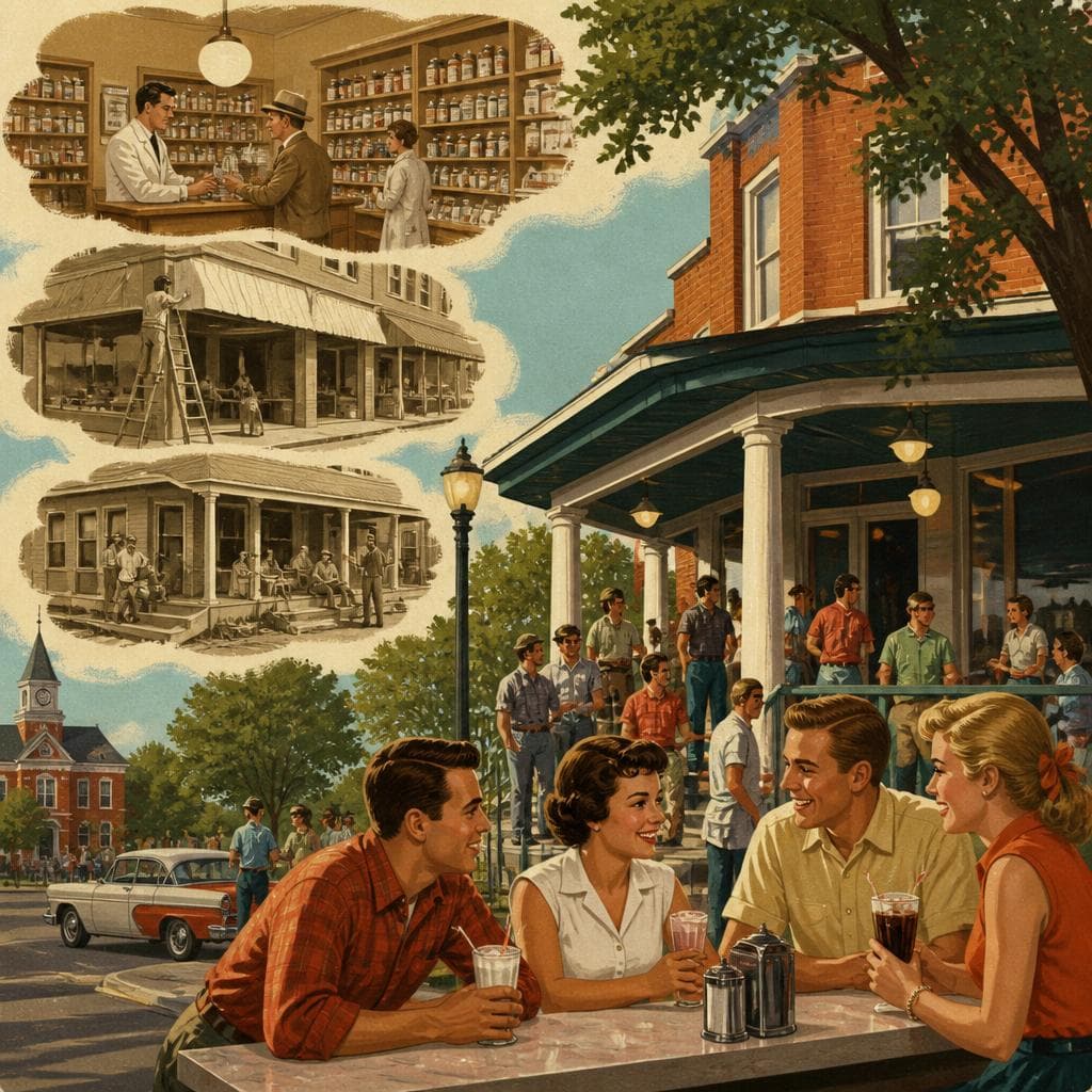 Cover art for How a Drugstore Corner Became Auburn’s Front Porch