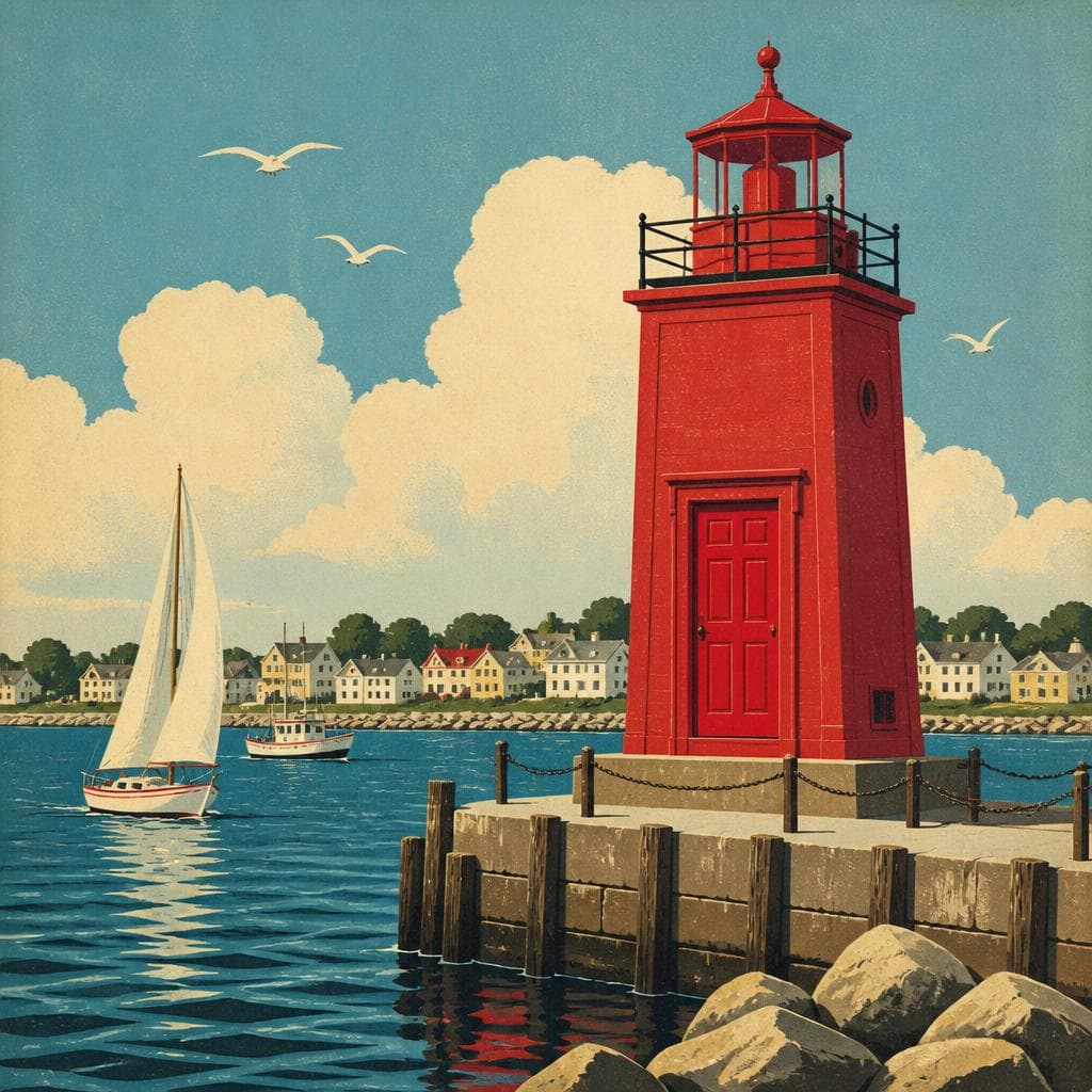 Cover art for The Red Door at Kewaunee Harbor