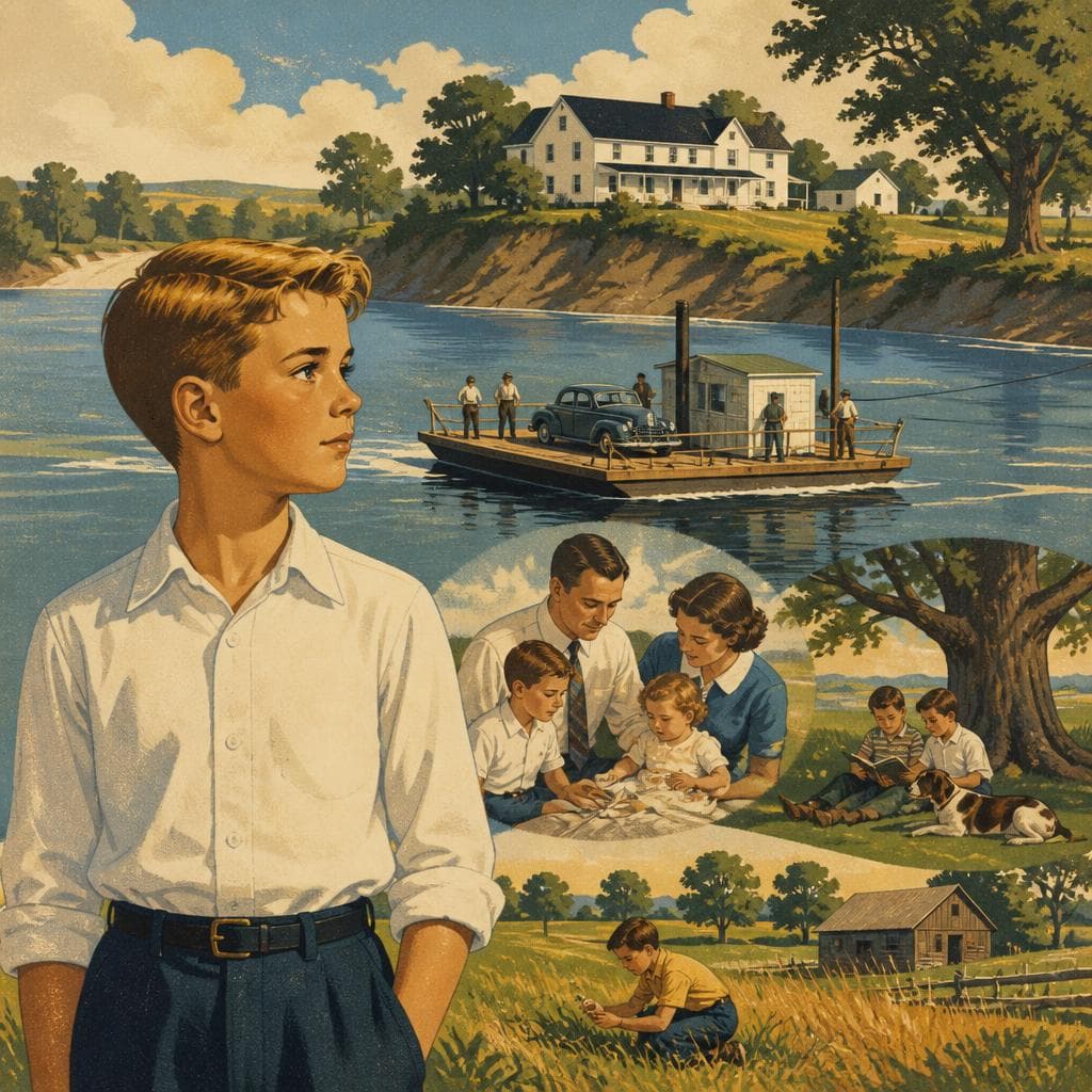 Cover art for Across the River, a Boyhood Took Shape