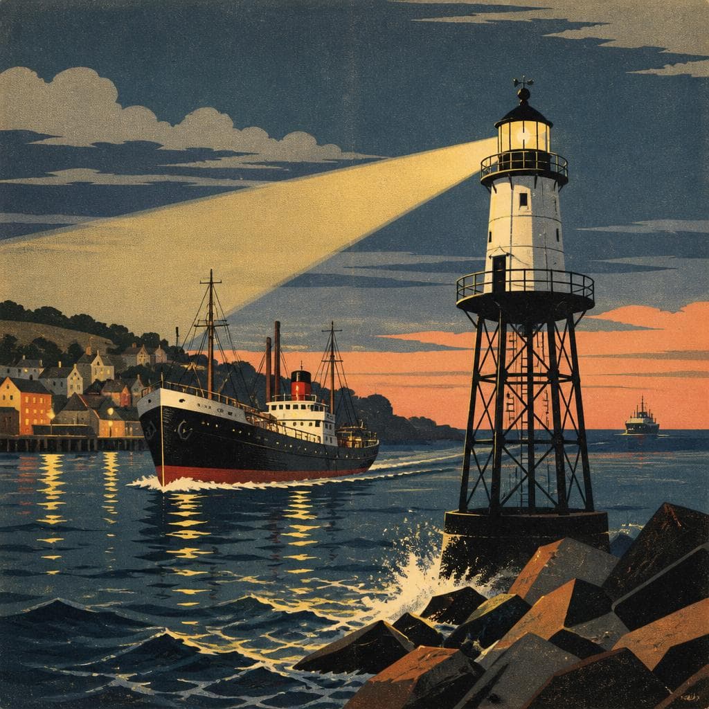 Cover art for The Light at the Harbor’s Edge